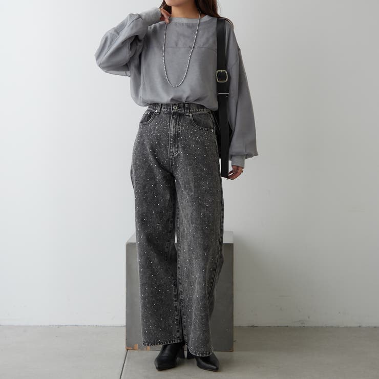 ストーン付デニムパンツ[品番：OLOW0014500]｜RMAF NICE CLAUP / OLIVE