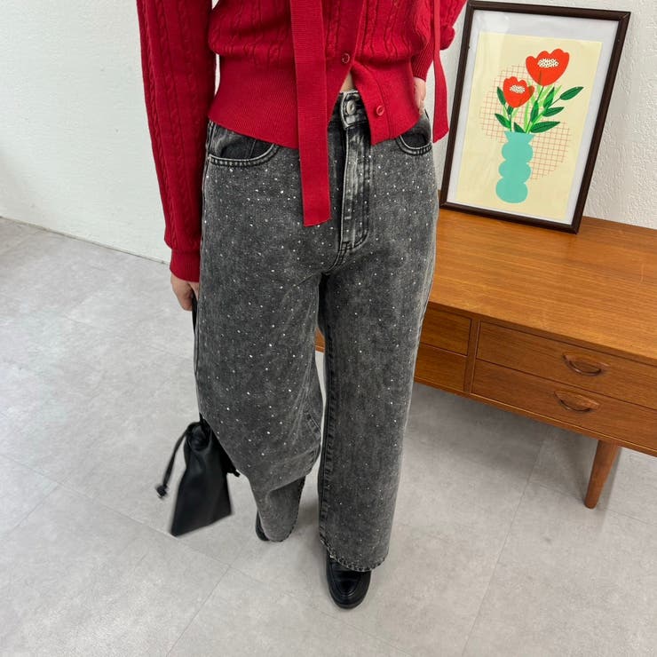 マカ88 未使用品 アンリークイール ストラップパンプス デニム地 マカ