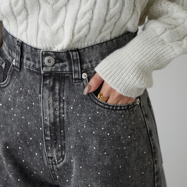 ストーン付デニムパンツ[品番：OLOW0014500]｜RMAF NICE CLAUP / OLIVE