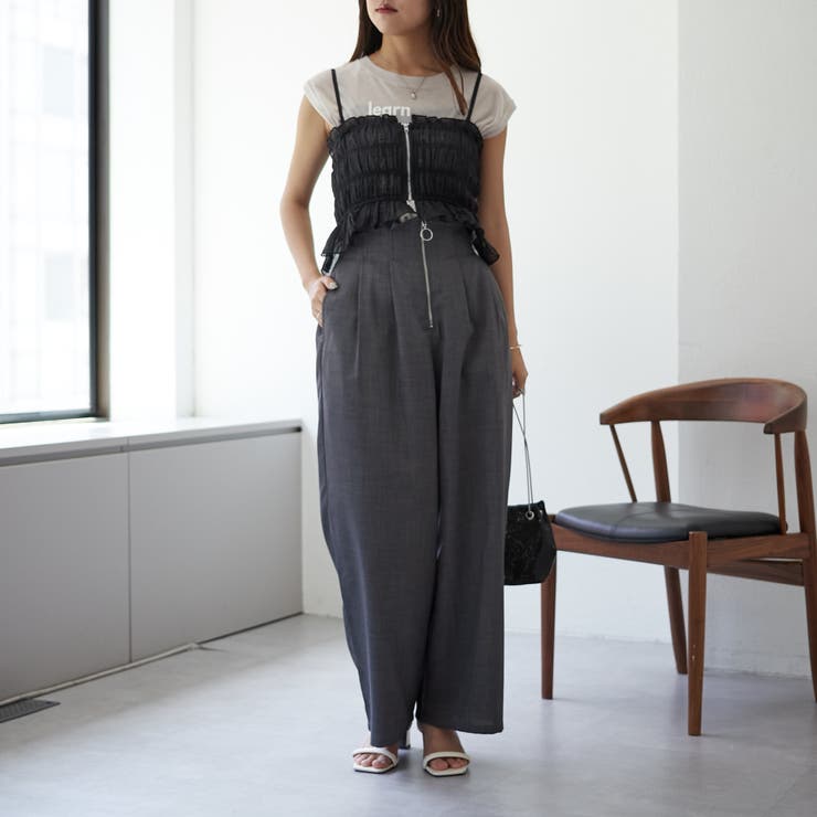 Paris♥Chic..シャビーelegance☆∽ある夏の素敵な装い.。 SALE!【新色登場】ワンカラー/シアー/ジップアップ/ビジュー