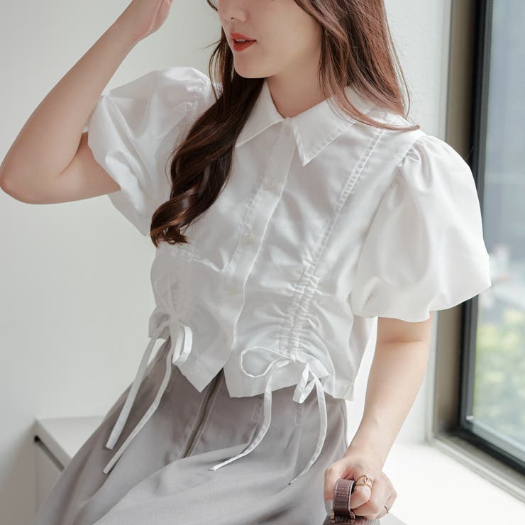 くしゅくしゅパフブラウス[品番：NCLW0014130]｜NICE CLAUP