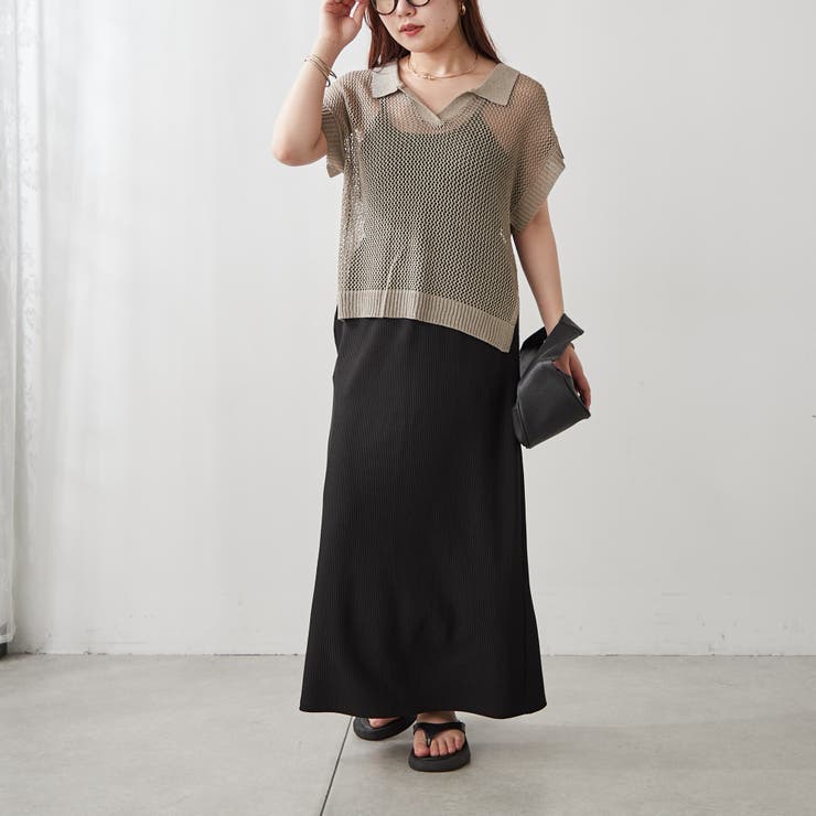 透かし編みニットポロ | NICE CLAUP / OLIVE des OLIVE　OUTLET | 詳細画像25 