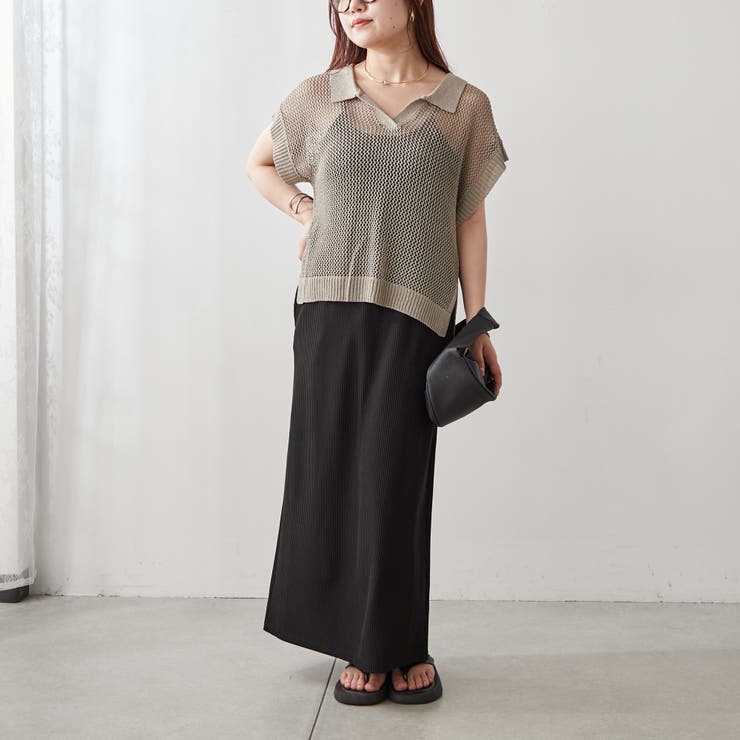 透かし編みニットポロ | NICE CLAUP / OLIVE des OLIVE　OUTLET | 詳細画像26 