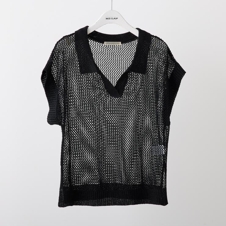 透かし編みニットポロ | NICE CLAUP / OLIVE des OLIVE　OUTLET | 詳細画像44 