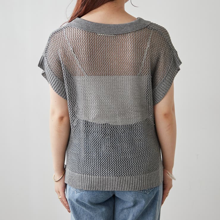 透かし編みニットポロ | NICE CLAUP / OLIVE des OLIVE　OUTLET | 詳細画像48 