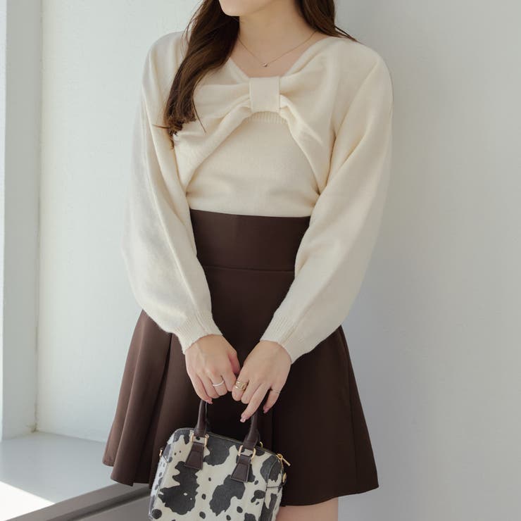 2WAYリボンニット+キャミ[品番：OLOW0014682]｜RMAF NICE CLAUP