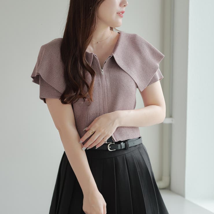 BIG衿ZIPカーデ | NICE CLAUP / OLIVE des OLIVE　OUTLET | 詳細画像1 