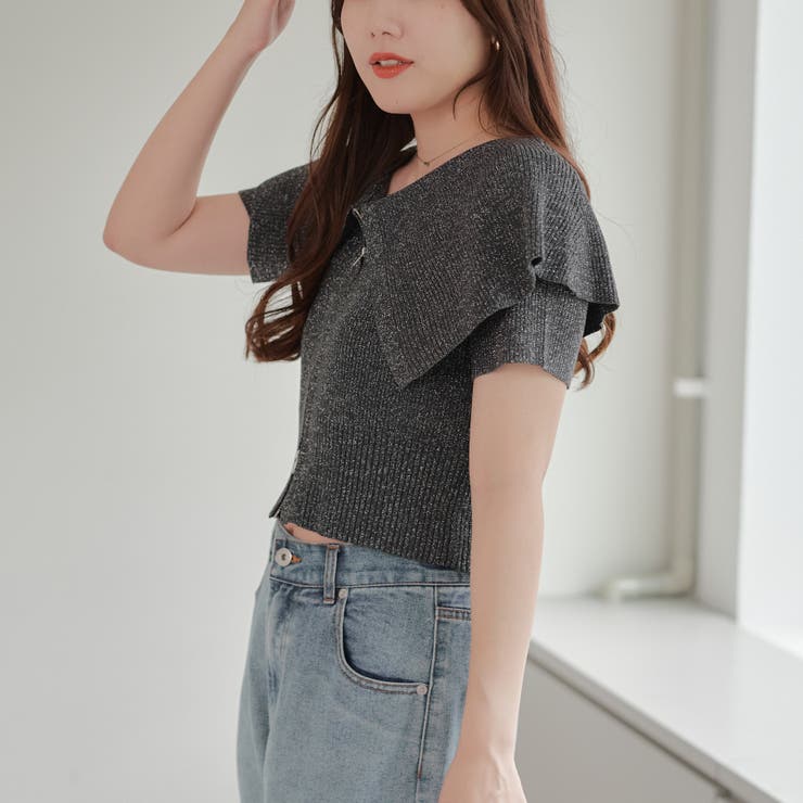 BIG衿ZIPカーデ | NICE CLAUP / OLIVE des OLIVE　OUTLET | 詳細画像4 