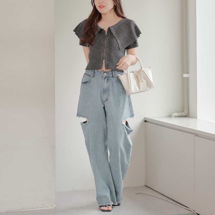 BIG衿ZIPカーデ | NICE CLAUP / OLIVE des OLIVE　OUTLET | 詳細画像6 