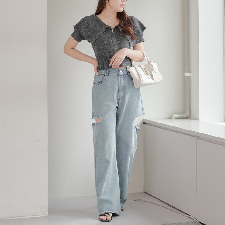 BIG衿ZIPカーデ | NICE CLAUP / OLIVE des OLIVE　OUTLET | 詳細画像7 
