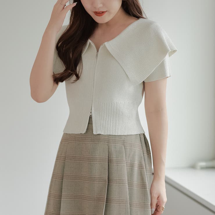 オフ | BIG衿ZIPカーデ | NICE CLAUP / OLIVE des OLIVE　OUTLET