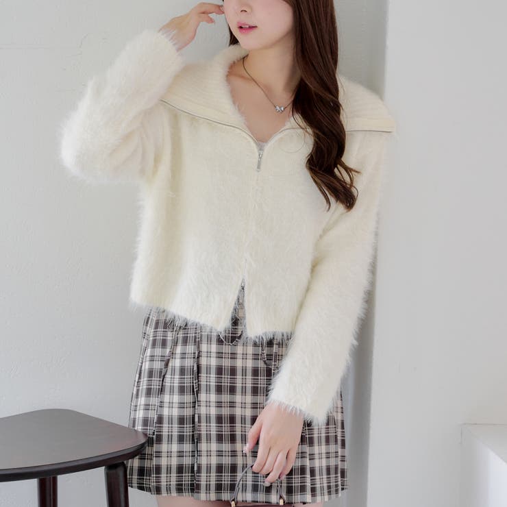 シャギーZIPカーディガン[品番：OLOW0014505]｜RMAF NICE CLAUP