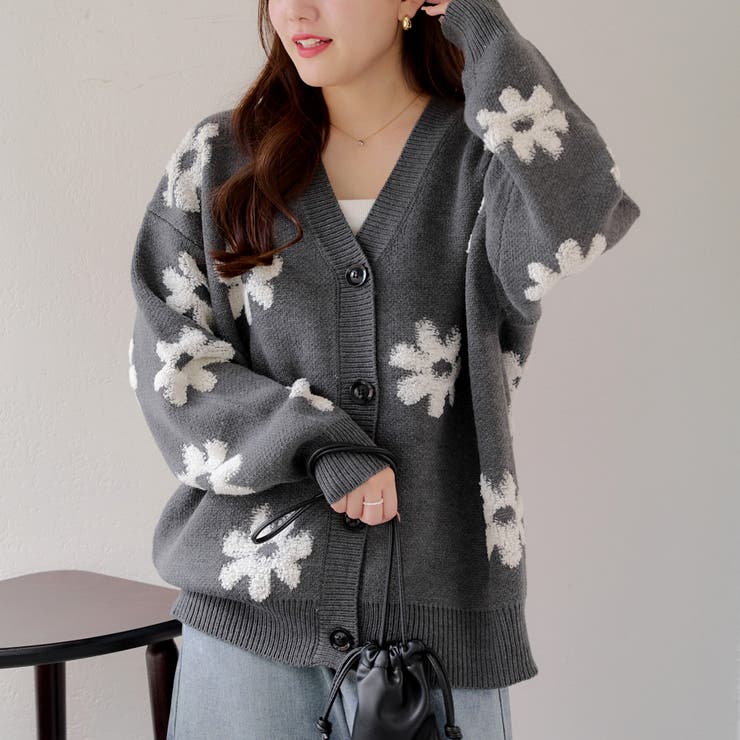 パイルフラワーカーデ[品番：OLOW0014420]｜RMAF NICE CLAUP