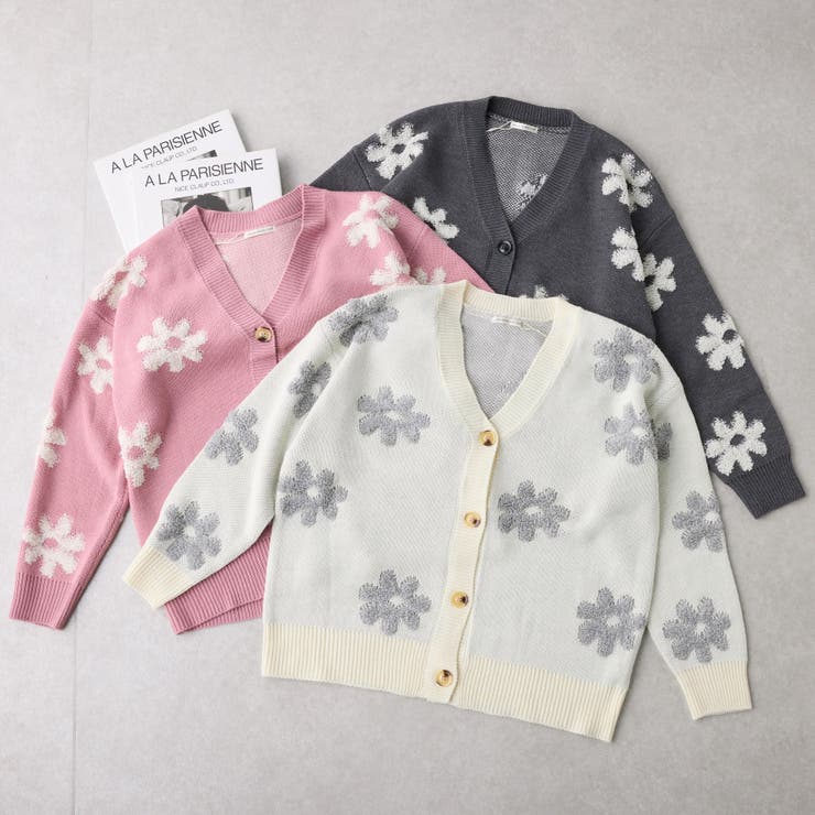 パリコレセット 大きなお花モチーフカーディガン&amp;パステルスカート 幸せ咲くAS花スカート | AS KNOW AS オンラインショップ