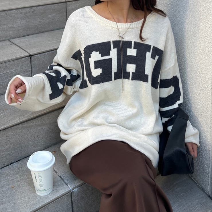 2wayロゴビッグニット[品番：OLOW0014570]｜RMAF NICE CLAUP / OLIVE