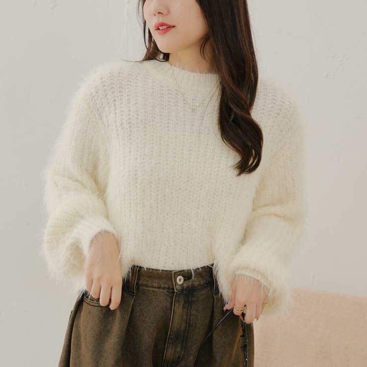2023AW【美品】スローブイエナ モヘヤ シャギーニットプルオーバー ゆるふわ SALE／30%OFF】SLOBE IENA モヘヤシャギーニットプルオーバー