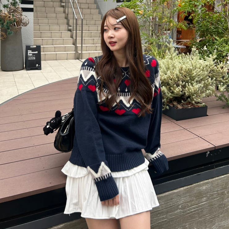 MARCHES×REMI】フェアアイル風ニットプルオーバー[品番：OLOW0014842