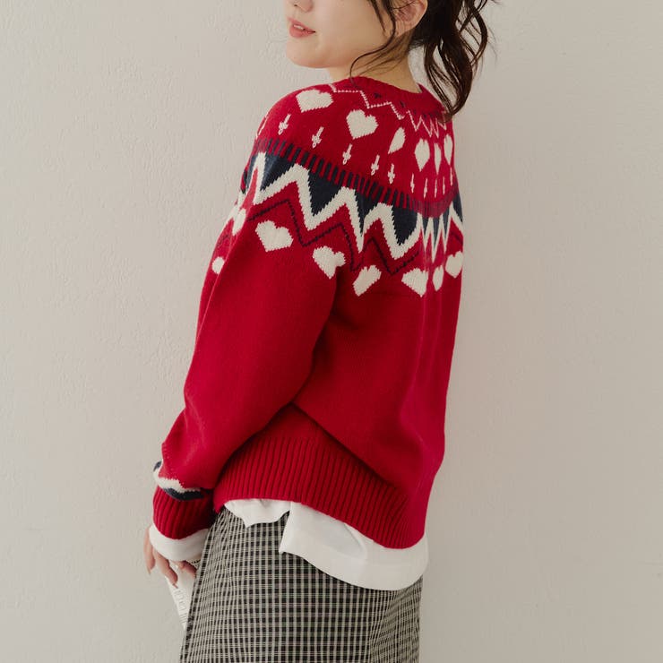 MARCHES×REMI】フェアアイル風ニットプルオーバー[品番：OLOW0014842