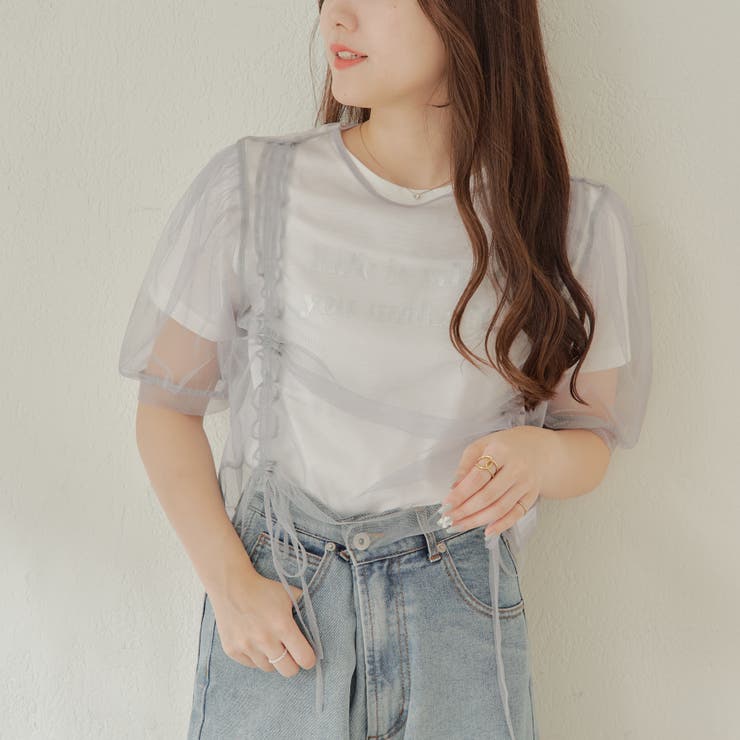 チュール+箔プリントTシャツSET | NICE CLAUP / OLIVE des OLIVE　OUTLET | 詳細画像10 
