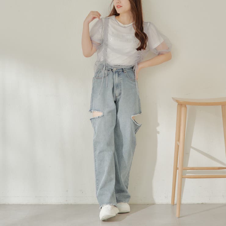 チュール+箔プリントTシャツSET | NICE CLAUP / OLIVE des OLIVE　OUTLET | 詳細画像13 
