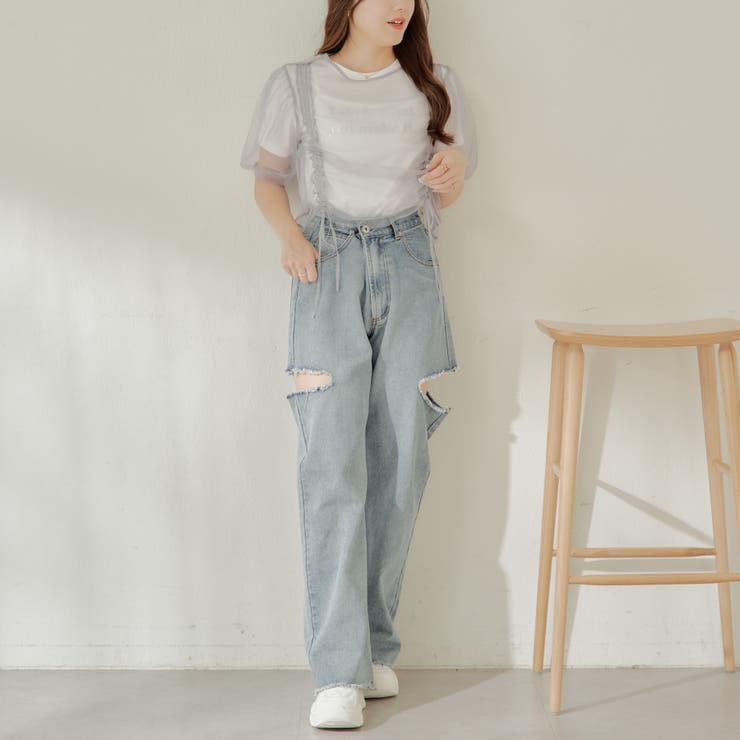 チュール+箔プリントTシャツSET | NICE CLAUP / OLIVE des OLIVE　OUTLET | 詳細画像14 