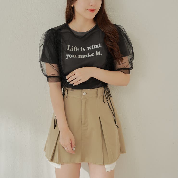 チュール+箔プリントTシャツSET | NICE CLAUP / OLIVE des OLIVE　OUTLET | 詳細画像18 
