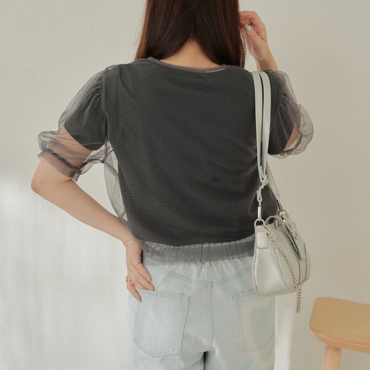 チュール+箔プリントTシャツSET | NICE CLAUP / OLIVE des OLIVE　OUTLET | 詳細画像4 