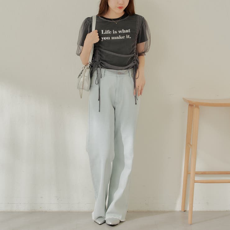 チュール+箔プリントTシャツSET | NICE CLAUP / OLIVE des OLIVE　OUTLET | 詳細画像5 