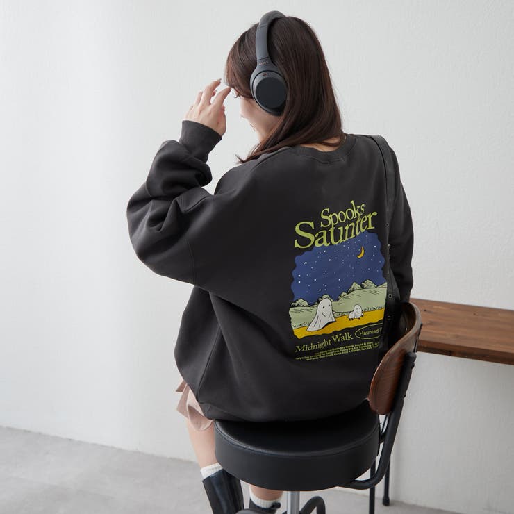 お散歩おばけ刺繍BIGプルオーバー[品番：NCLW0015016]｜NICE CLAUP