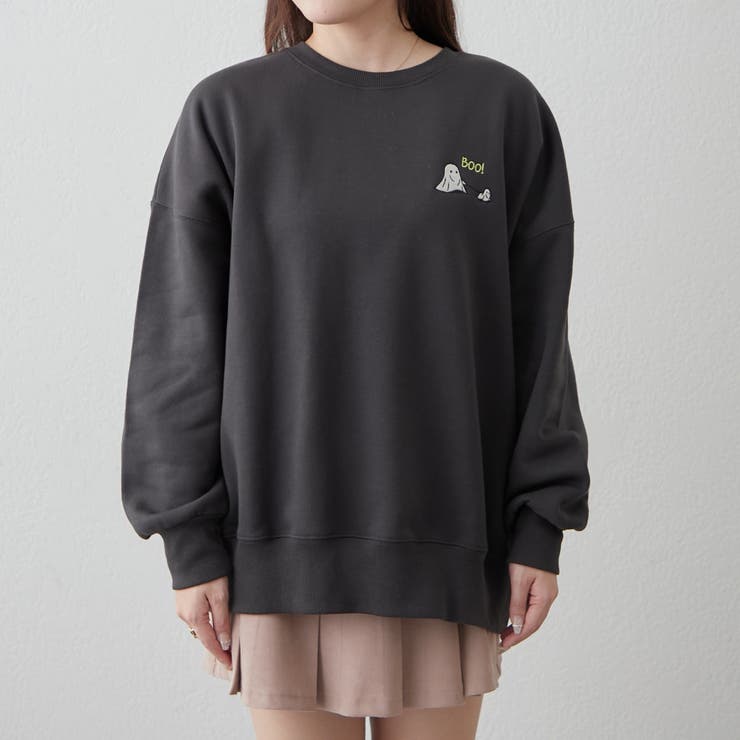 お散歩おばけ刺繍BIGプルオーバー[品番：NCLW0015016]｜NICE CLAUP