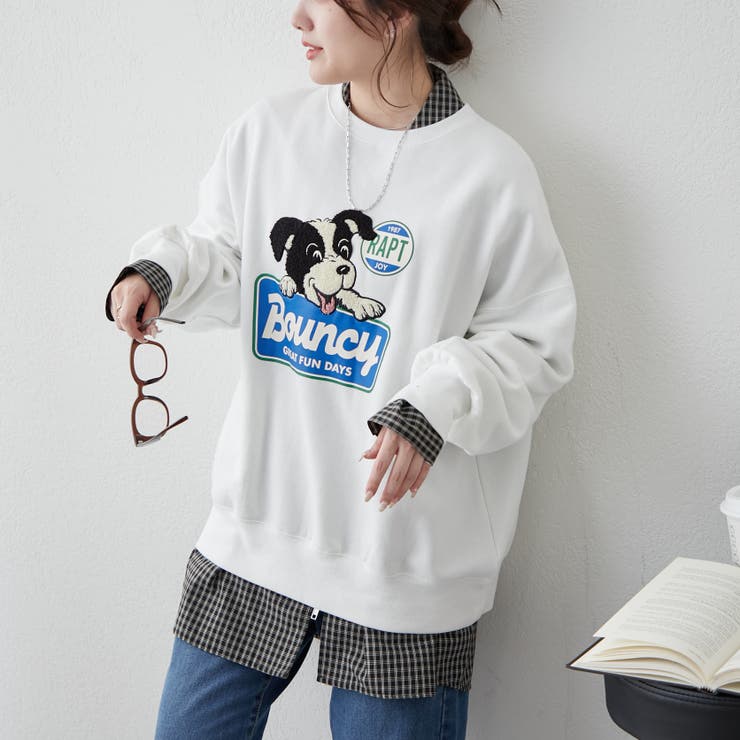 ボーダーコリー相良刺繍BIGプルオーバー[品番：NCLW0015017]｜NICE