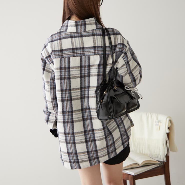 MARCHES】裏キルティングチェックシャツジャケット[品番：NCLW0014900