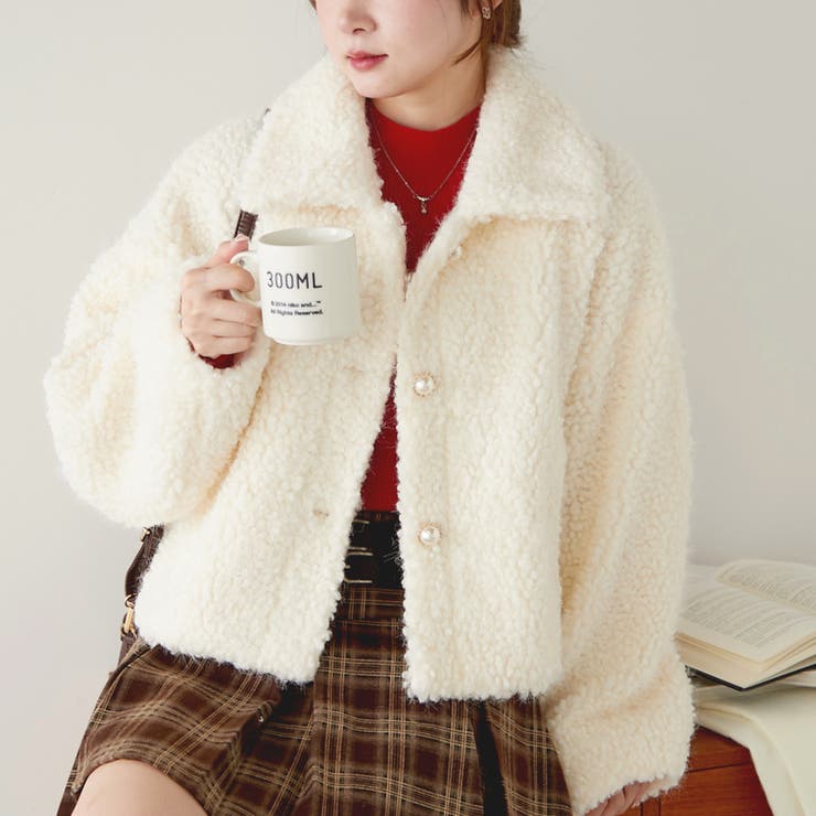 MARCHES×メイ】プードルファーショートジャケット[品番：OLOW0014907