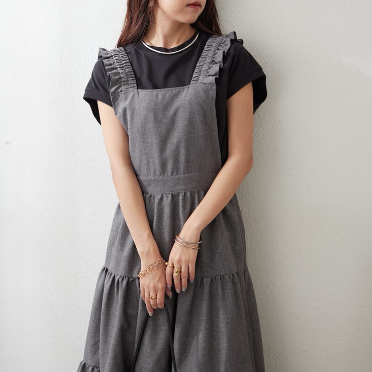 フリルティアードジャンスカ[品番：NCLW0013710]｜NICE CLAUP / OLIVE