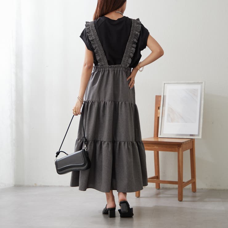 フリルティアードジャンスカ[品番：NCLW0013710]｜NICE CLAUP / OLIVE