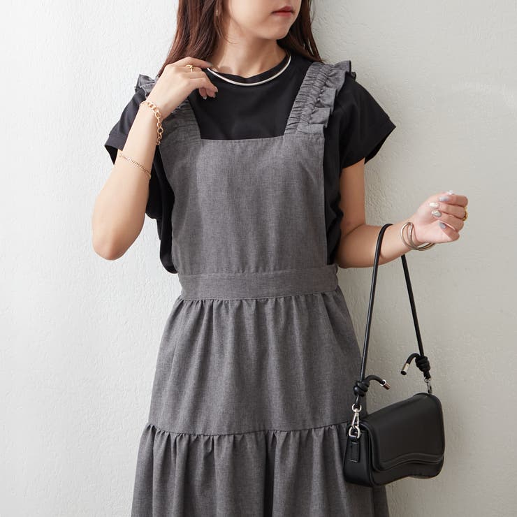 フリルティアードジャンスカ[品番：NCLW0013710]｜NICE CLAUP / OLIVE