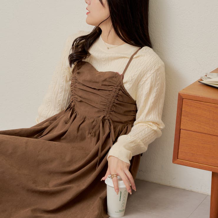 ドロストリボンキャミジャンスカ[品番：OLOW0014677]｜RMAF NICE CLAUP