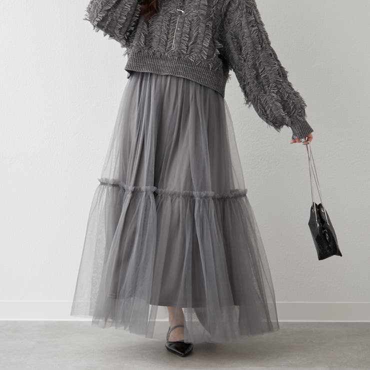 チュールティアードスカート[品番：OLOW0015307]｜RMAF NICE CLAUP