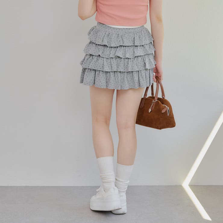 小花柄カットティアードミニスカート | NICE CLAUP / OLIVE des OLIVE　OUTLET | 詳細画像8 