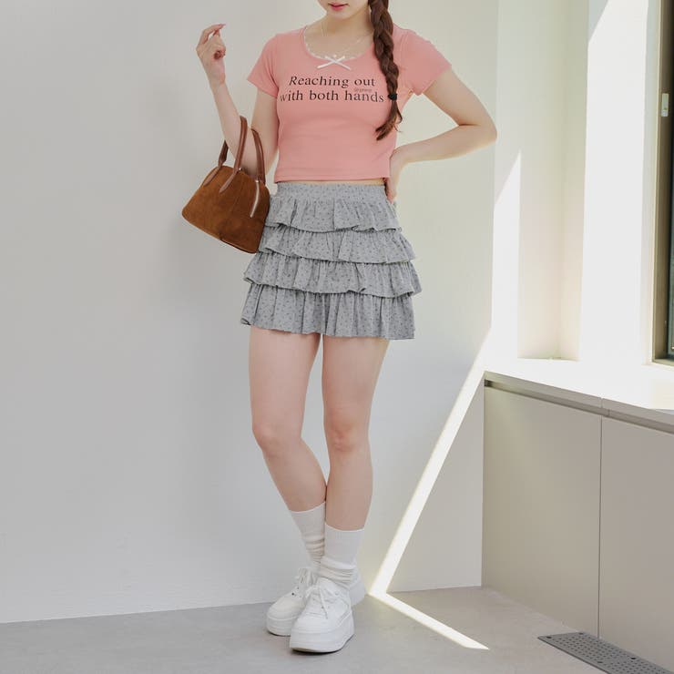 トップス NICENESS MANU continuer de NICE CLAUP/ティアードミニワンピ｜NICE CLAUP
