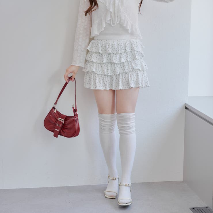 小花柄カットティアードミニスカート | NICE CLAUP / OLIVE des OLIVE　OUTLET | 詳細画像17 