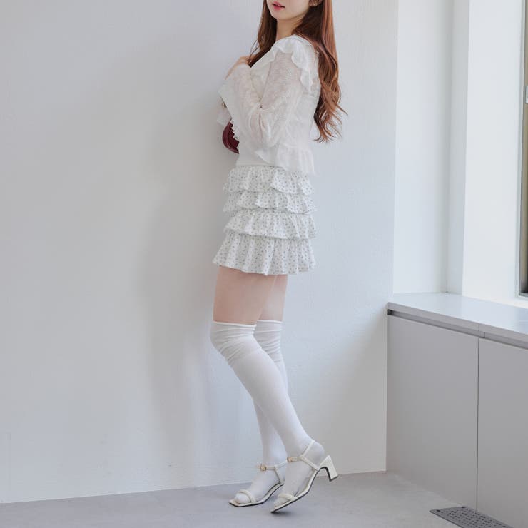 小花柄カットティアードミニスカート | NICE CLAUP / OLIVE des OLIVE　OUTLET | 詳細画像24 