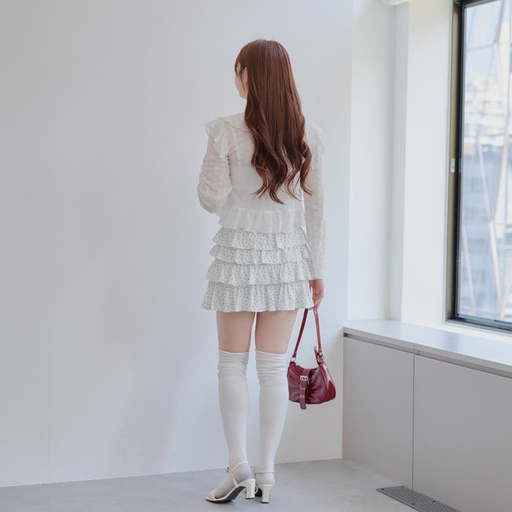 小花柄カットティアードミニスカート | NICE CLAUP / OLIVE des OLIVE　OUTLET | 詳細画像25 