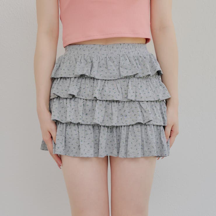 小花柄カットティアードミニスカート | NICE CLAUP / OLIVE des OLIVE　OUTLET | 詳細画像27 