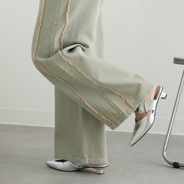 脇切替フリンジパンツ[品番：NCLW0015377]｜NICE CLAUP / OLIVE des