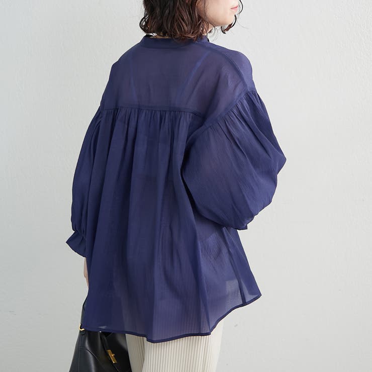 涼し気な印象、シアー楊柳スキッパー2枚袖ブラウス | NICE CLAUP / OLIVE des OLIVE　OUTLET | 詳細画像42 