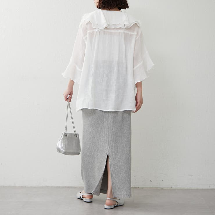ラッフル5分袖ブラウス | NICE CLAUP / OLIVE des OLIVE　OUTLET | 詳細画像25 