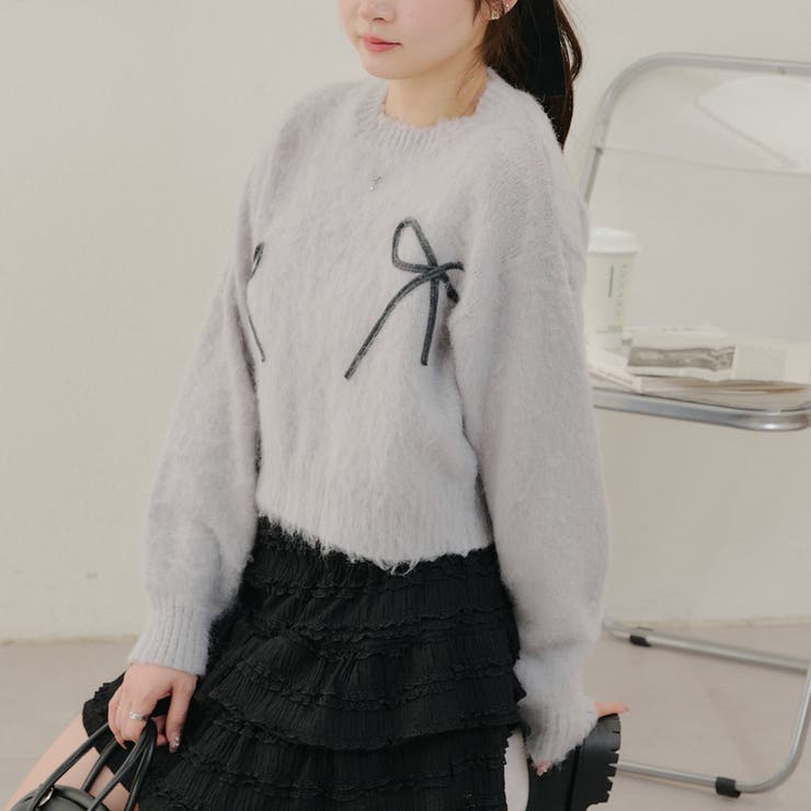 COTOO クリーニング済 刺繍セットアップ カーディガン&スカート 