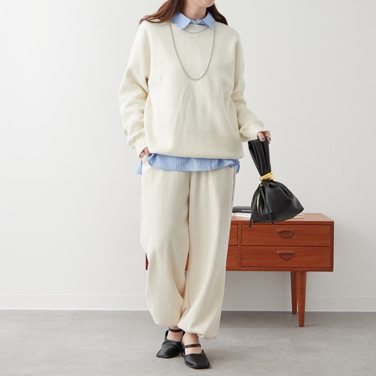 【NUNIFE】豊富なカラー展開、スウェットライクニットプルオーバー | RMAF　NICE CLAUP / OLIVE des OLIVE | 詳細画像21 