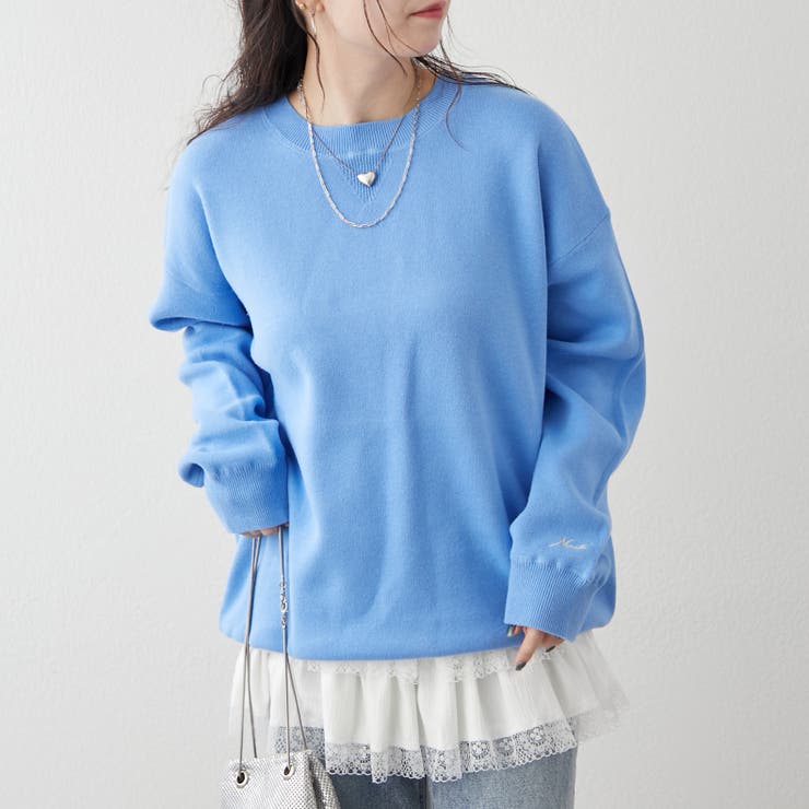 【NUNIFE】豊富なカラー展開、スウェットライクニットプルオーバー | RMAF　NICE CLAUP / OLIVE des OLIVE | 詳細画像24 